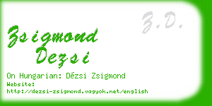 zsigmond dezsi business card